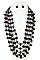 MULTI LAYERED WOOD STATEMENT NECKLACE SET