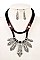 ROPE & FRINGE METAL PENDANT NECKLACE SET