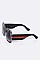 Pack of 12 pieces Clear Embossed Frame Square Sunglasses