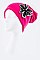 Fashionable Beaded Flower Jersey Convertible Beanie LA-DT2626-MF134