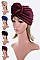 Pack of 12 Knotted Velour Glitter Turban Set