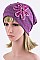 Chic Beaded Flower Jersey Knit Beanie LA-EMH1026BB002