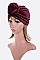 Pack of 12 Knotted Velour Glitter Turban Set