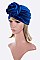 Pack of 12 Knotted Velour Glitter Turban Set