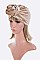 Pack of 12 Knotted Velour Glitter Turban Set