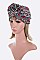 Pack of 12 Fashion Tribal Print Top Knot Turban Hat Set
