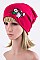 Stylish Flower Patch Fashion Beanie LA-EMH1023N