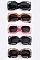 Pack of 12 pieces Clear Embossed Frame Square Sunglasses