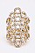 Elegant Crystal Circle Iconic Stretch Ring LARB2139