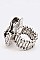 Fashionable Crystal Flower Iconic Stretch Ring LARB2172