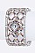 Geometric Design Crystal Embellished Bangle Women Watch LABG433L38