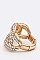 Elegant Crystal Knot Iconic Stretch Ring LARB2179