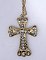 Embelished Rhinestone Cross necklace with chain