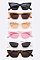 Pack of 12 SKINNY CAT EYE FASHION SUNGLASSES