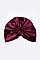 Pack of 12 Knotted Velour Glitter Turban Set