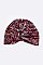 Pack of 12 Fashion Tribal Print Top Knot Turban Hat Set