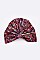 Pack of 12 Fashion Tribal Print Top Knot Turban Hat Set