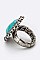 Elegant Turquoise Pebble Stretch Ring LASR0033