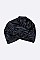 PACK OF 12 METALLIC FLOWER TURBAN HAT SET