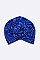 PACK OF 12 METALLIC FLOWER TURBAN HAT SET