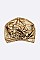 PACK OF 12 METALLIC FLOWER TURBAN HAT SET