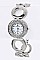 Stylish Crystal Hoops Bracelet Watch LA-161