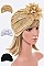 PACK OF 12 LAME FLOWER TURBAN SET