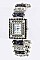 Stylish Pave Crystals Enamel Bracelet Watch LA-OB1219L2