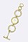 Fashionable Hoops Bracelet Watch LA-1710