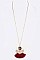 Celluloid Mix Metal Tasseled Pendant Necklace LA-12650