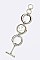 Fashionable Hoops Bracelet Watch LA-1710