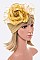 METALLIC ORGANZA FLOWER TURBAN HAT