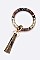 Snake Print Tassel Key Ring Bracelet
