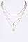 Stylish Metal Disk Multi-Layer Necklace LA-ON6502Z