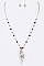 Chic Cactus Pendant Station Necklace Set LA-126205