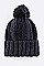 Classy Pom Pom Knit Beanie LA-HA300103