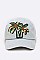PATCH DENIM PALM TREE EMBELLISHED CAP