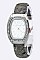 Fashionable Crystal Bezel Open Bangle Watch LA-2564