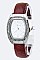 Fashionable Crystal Bezel Open Bangle Watch LA-2564