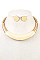 VIBRANT METAL LINK COLLAR NECKLACE SET