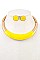 VIBRANT METAL LINK COLLAR NECKLACE SET