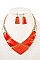 ELEGANT STONE BIB NECKLACE SET