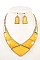 ELEGANT STONE BIB NECKLACE SET