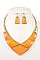 ELEGANT STONE BIB NECKLACE SET