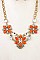 LINKED FLORAL BIB NECKLACE SET