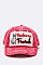 Pardon My French Embroidered Distress Cotton Cap LA-T13DOG02