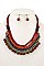 DANGLED BEAD BIB NECKLACE SET