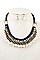 DANGLED BEAD BIB NECKLACE SET