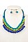 DANGLED BEAD BIB NECKLACE SET