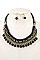DANGLED BEAD BIB NECKLACE SET